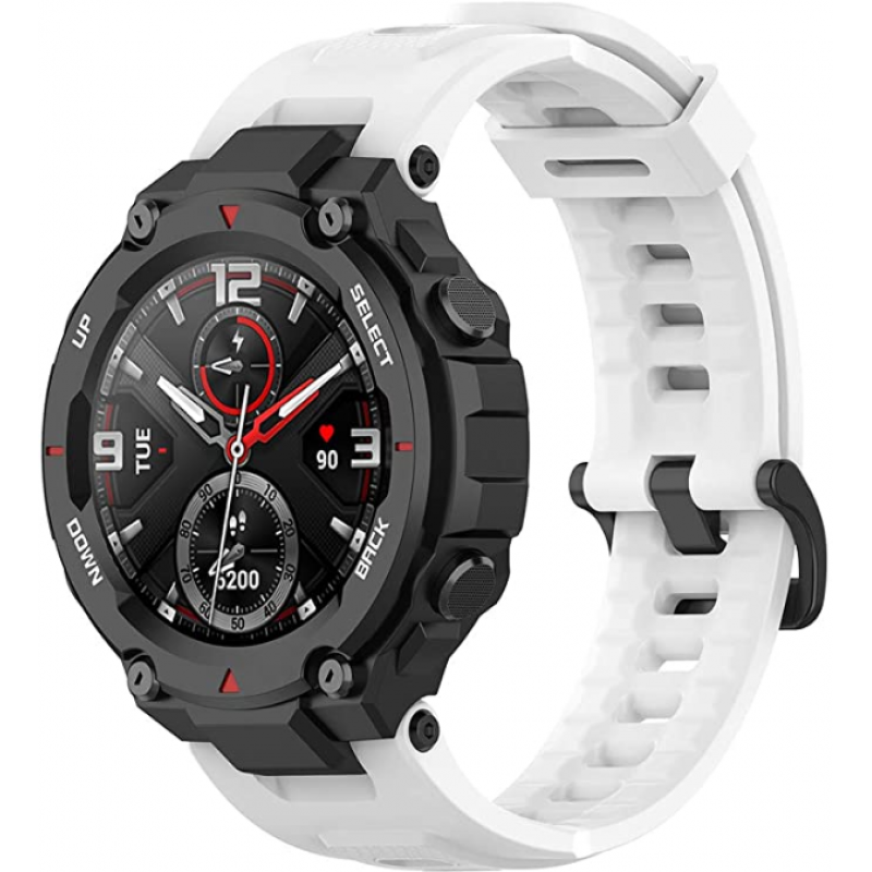 Ανταλλακτικό λουράκι QuickFit Softband Xiaomi Amazfit T-Rex/ T-Rex Pro White Ανταλλακτικό λουράκι QuickFit Softband Xiaomi Amazfit T-Rex/ T-Rex Pro White